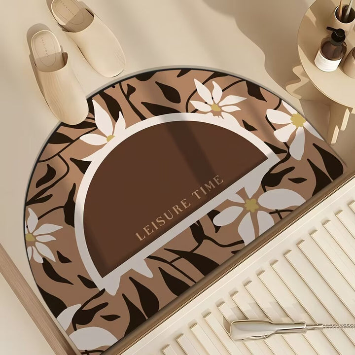 Artistic Floral Design Door Mat Kalsten