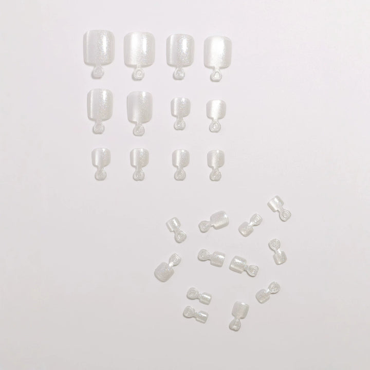 Premium Glittering Pedicure Press-On Nail Set Kalsten