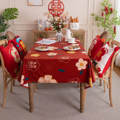 Vibrant Floral Print Table Cover