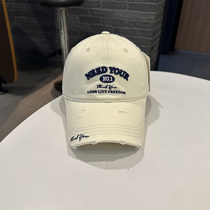 Men's Distressed Cotton Embroidered Baseball Cap Kalsten