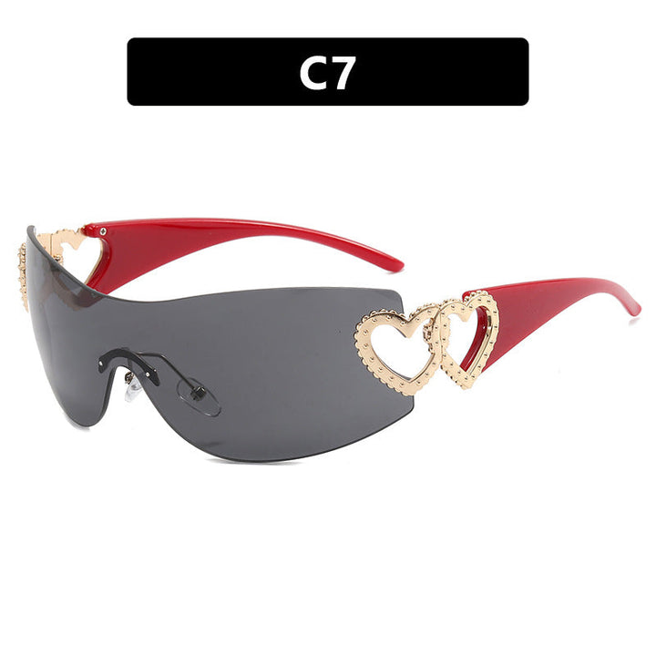 Ladies Fashion Sunglasses with Heart Applications Kalsten