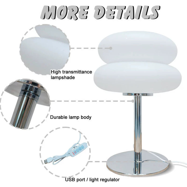 Desktop Mini Table Lamp Bauhaus Vintage Egg Tart Night Light | Kalsten