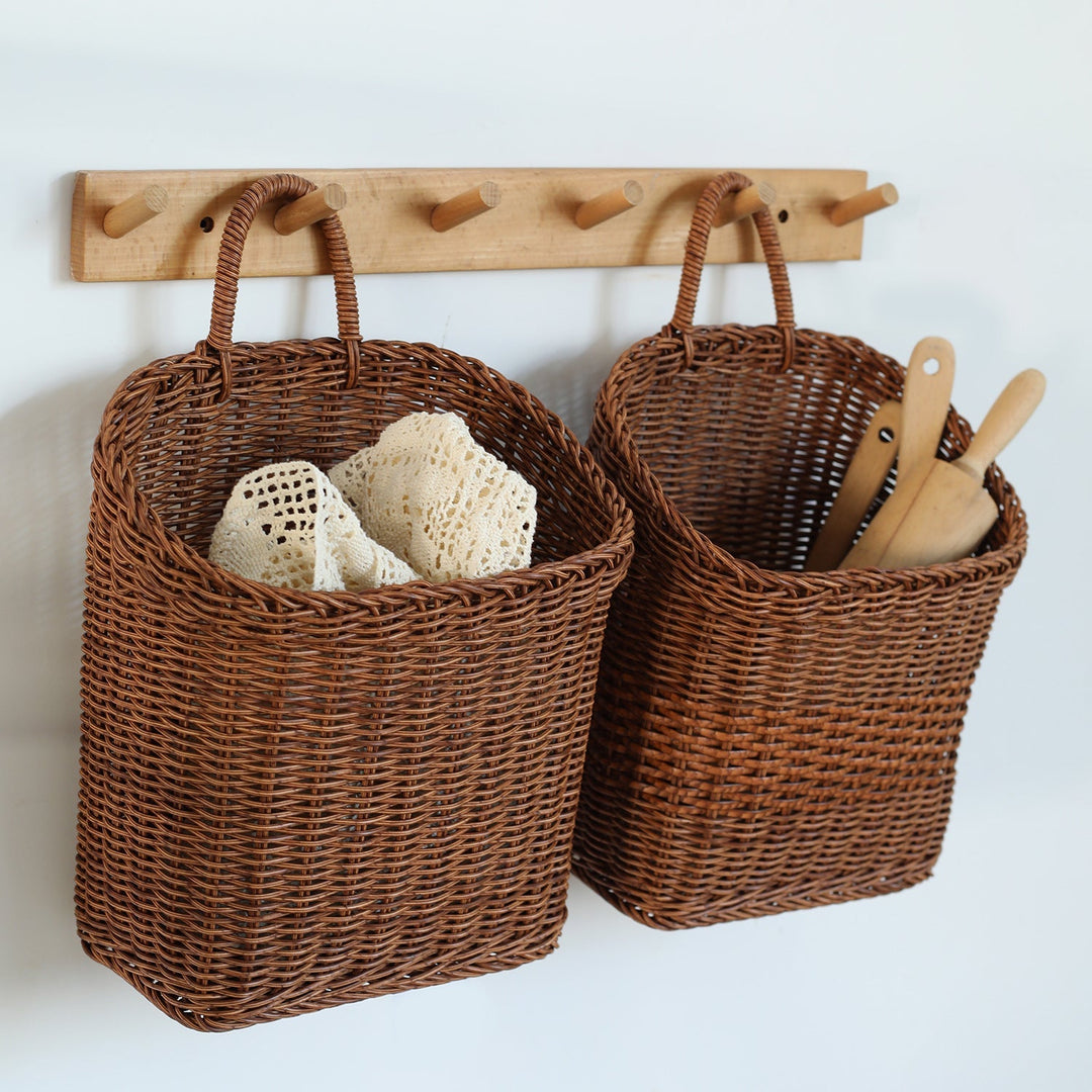 Handwoven Storage Basket with Ergonomic Handle Kalsten 1783754313