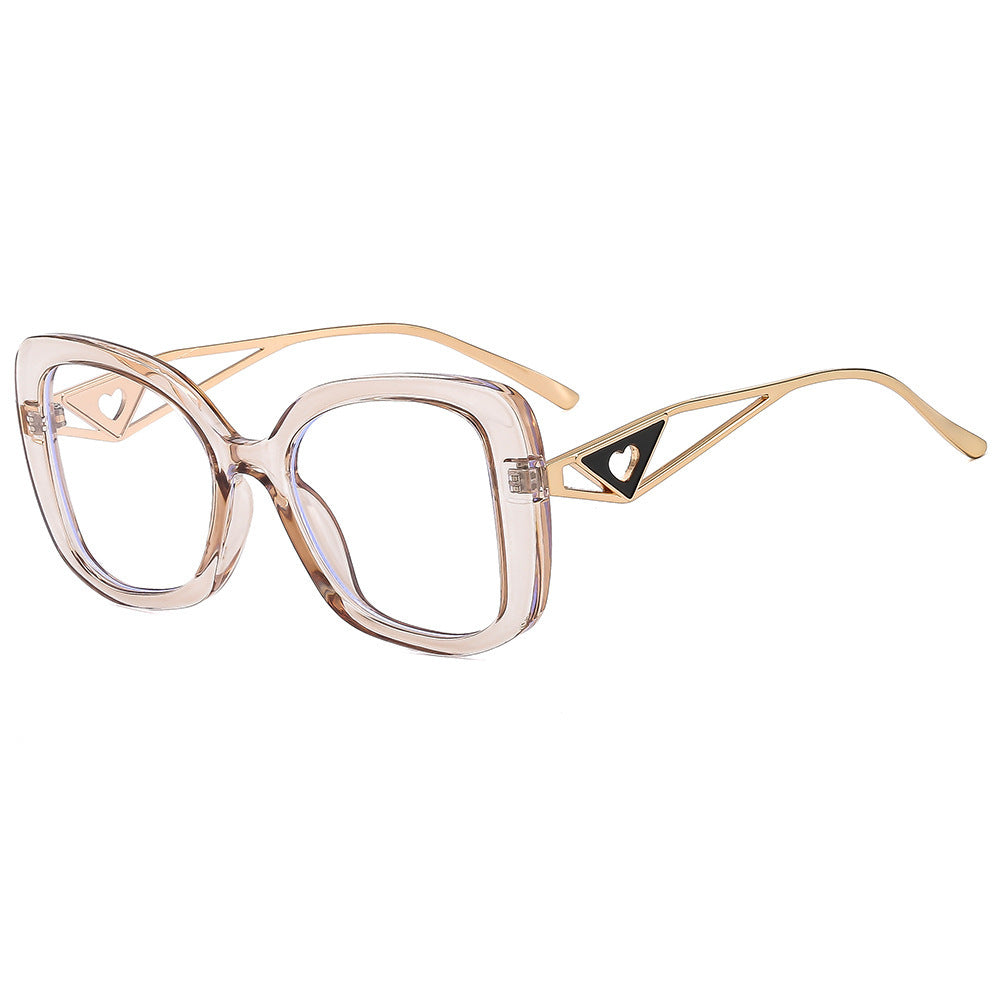 Ladies fashionable oversized sunglasses with luxurious heart detail Kalsten