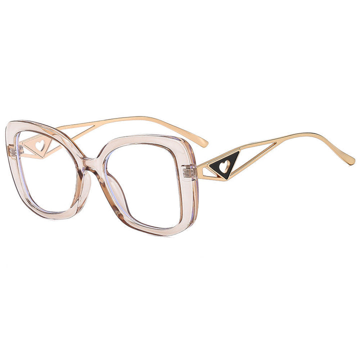 Ladies fashionable oversized sunglasses with luxurious heart detail Kalsten