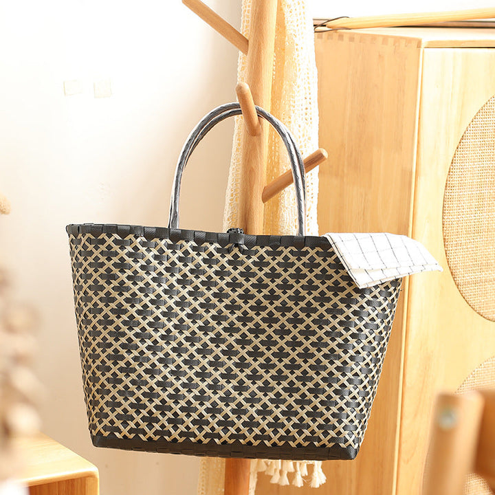 Stylish Woven Beach Tote Kalsten
