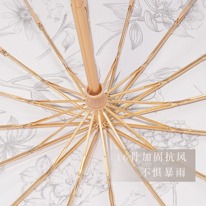 Ladies elegant folding umbrella with floral patterns Kalsten