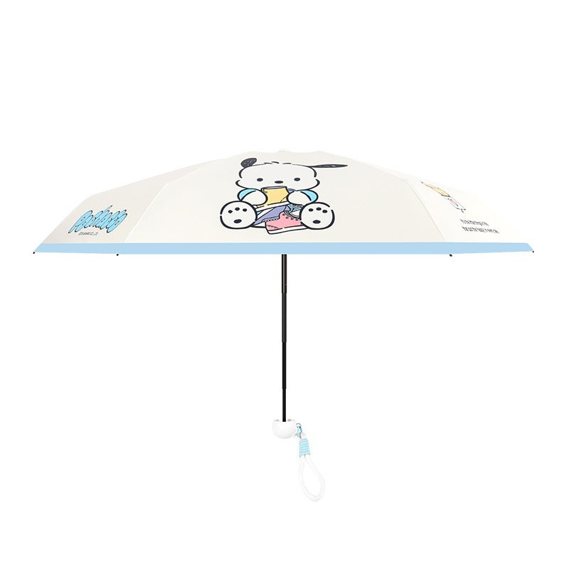 Women's creative folding umbrella with a cute Pochacco design Kalsten