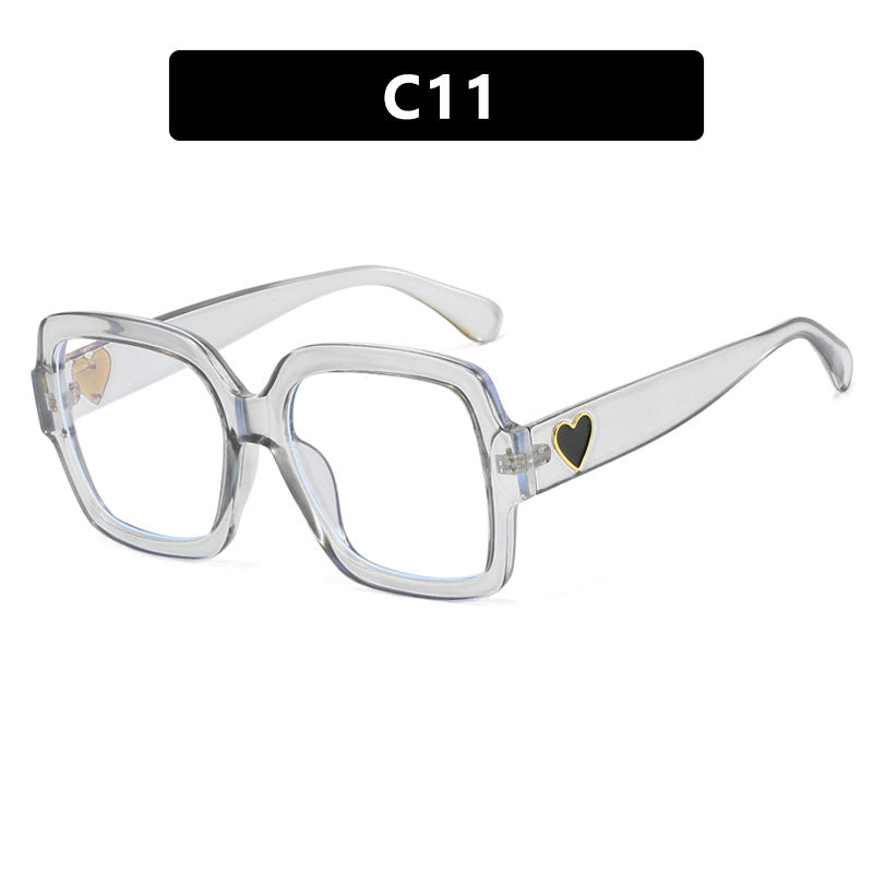 Women's square sunglasses with fashionable heart accent Kalsten