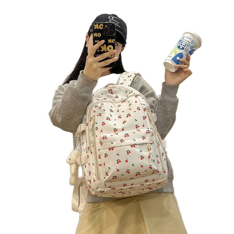 Flower-embellished Backpack Kalsten