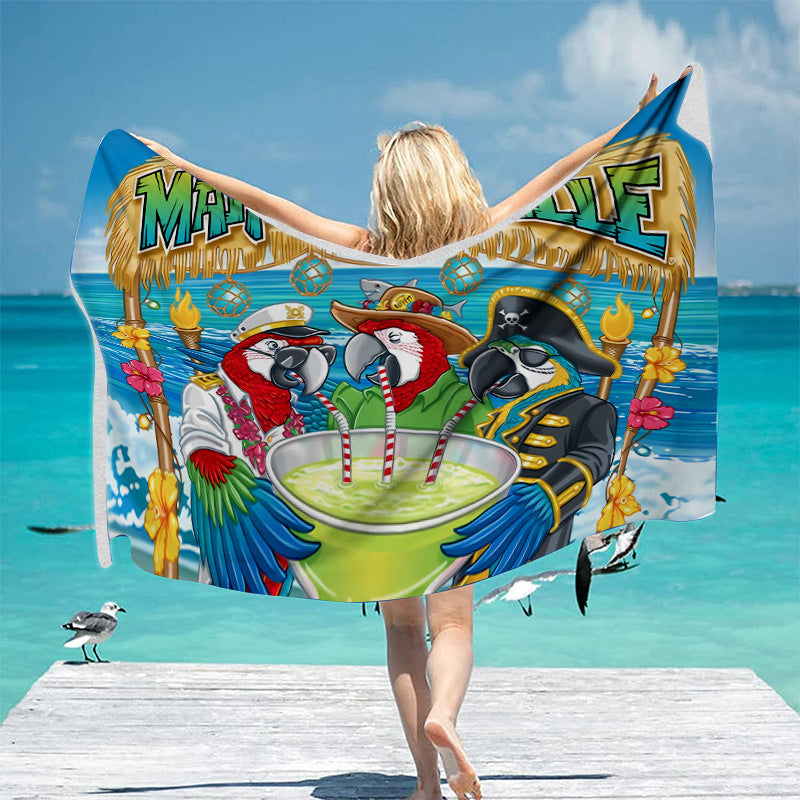 Beach towel with vibrant tropical motif Kalsten