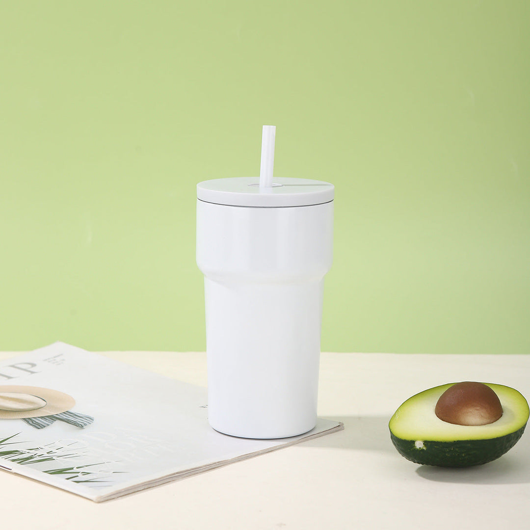 Unisex Insulated Drinking Cup with Dust Protection Lid and Straw Kalsten