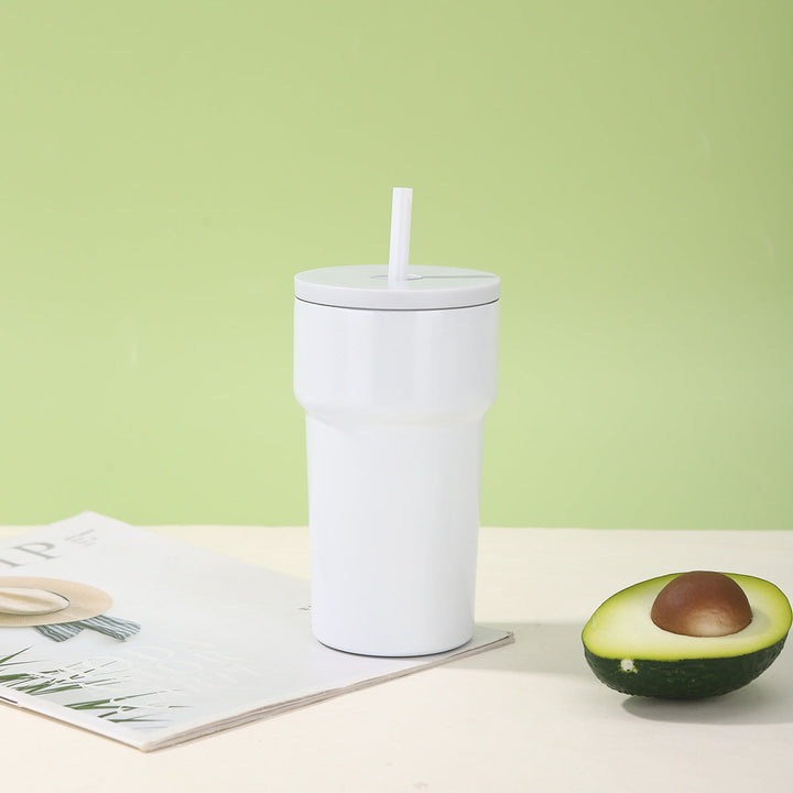 Unisex Insulated Drinking Cup with Dust Protection Lid and Straw Kalsten