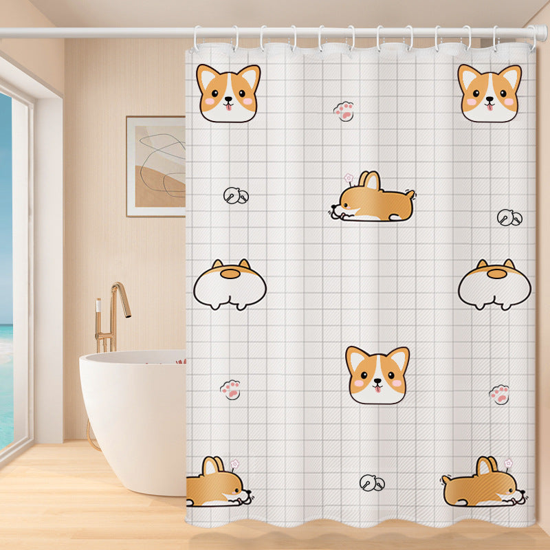 Playful Fruit-Themed Shower Curtain Kalsten