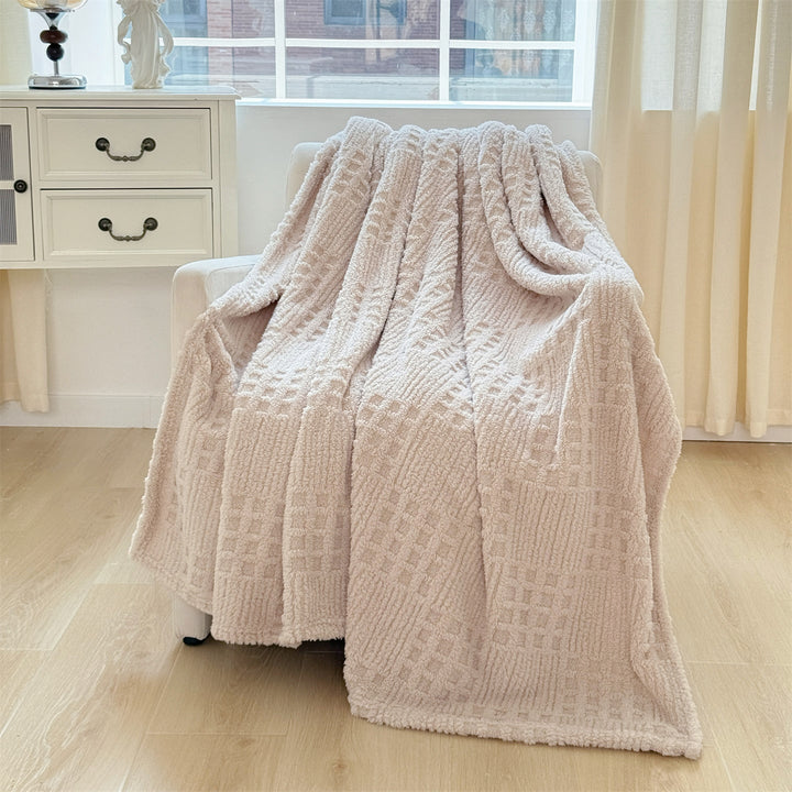 Plush Textured Throw Blanket Kalsten