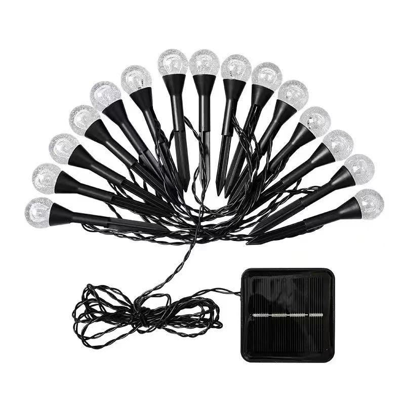 Crescent Moon Solar Garden Stake Lights With Textured Acrylic Diffuser And Warm White LED Kalsten