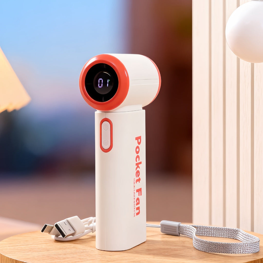 Unisex Portable Mini Fan with LED Display Kalsten