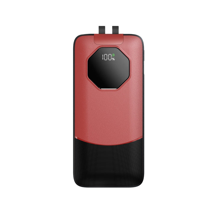 Portable power bank with water-repellent surface and digital charge status indicator Kalsten