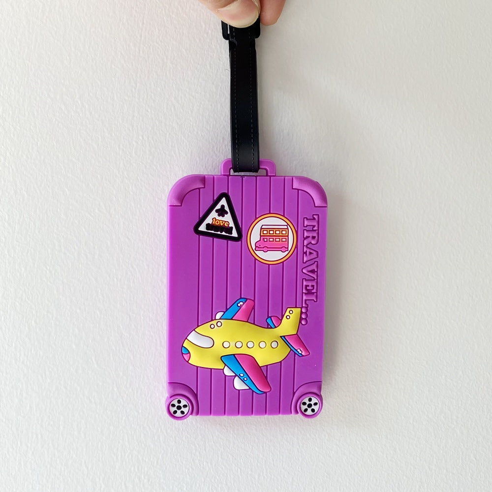Cartoon Airplane-Themed Luggage Tag Kalsten