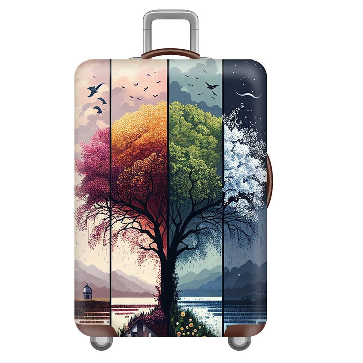 Unisex nan elastic suitcase cover with three-dimensional honeycomb pattern, shock-absorbing stretch protection cover for trolley with zipper Kalsten