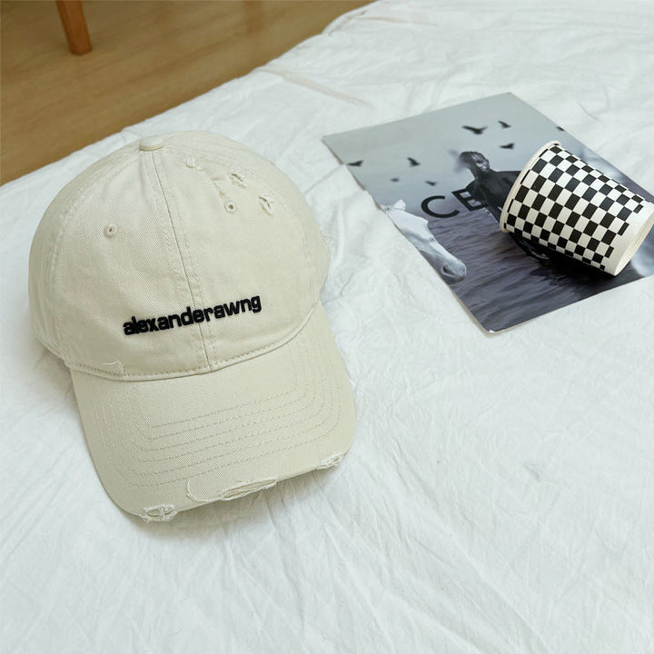 Unisex Distressed Cotton Baseball Cap Kalsten