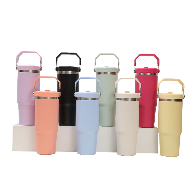 Unisex insulated cup with stable handling and practical folding device Kalsten