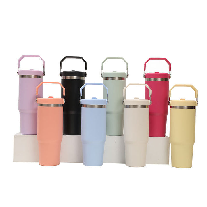 Unisex insulated cup with stable handling and practical folding device Kalsten