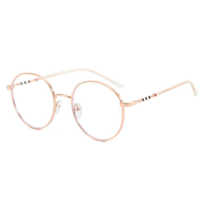 Ladies fashionable round sunglasses with elegant metal frame Kalsten