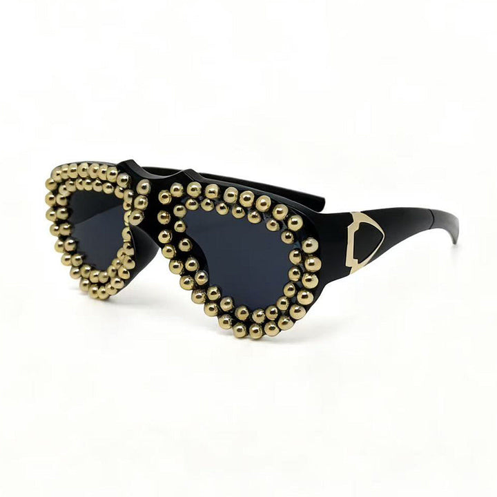 Ladies fashionable heart sunglasses with rhinestone embellished frame Kalsten