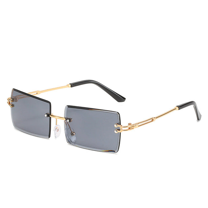 Women's stylish sunglasses with unique rectangular frame and sparkling details Kalsten