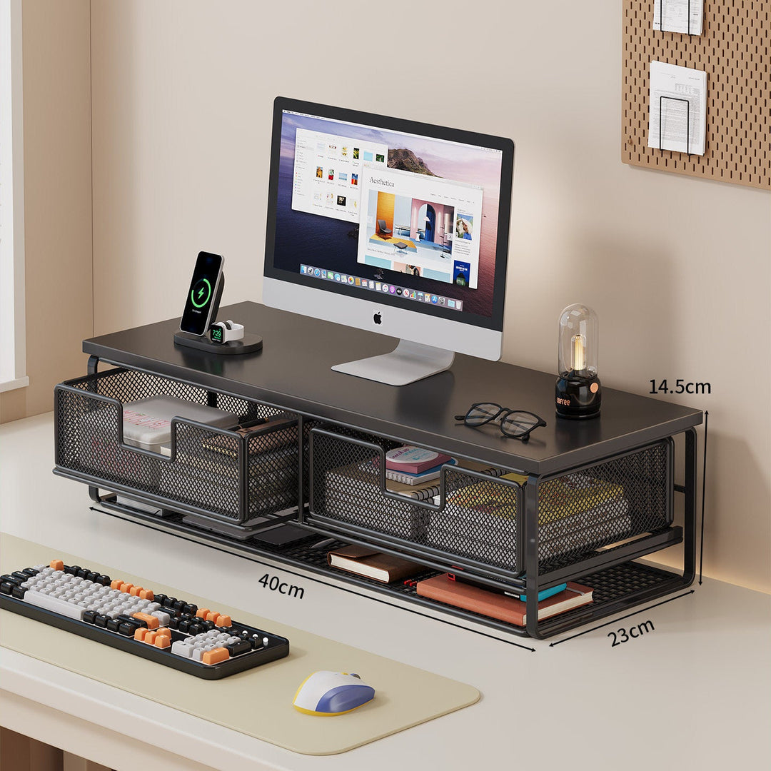 Multi-Functional Desk Organizer with Mesh Storage Bins Kalsten