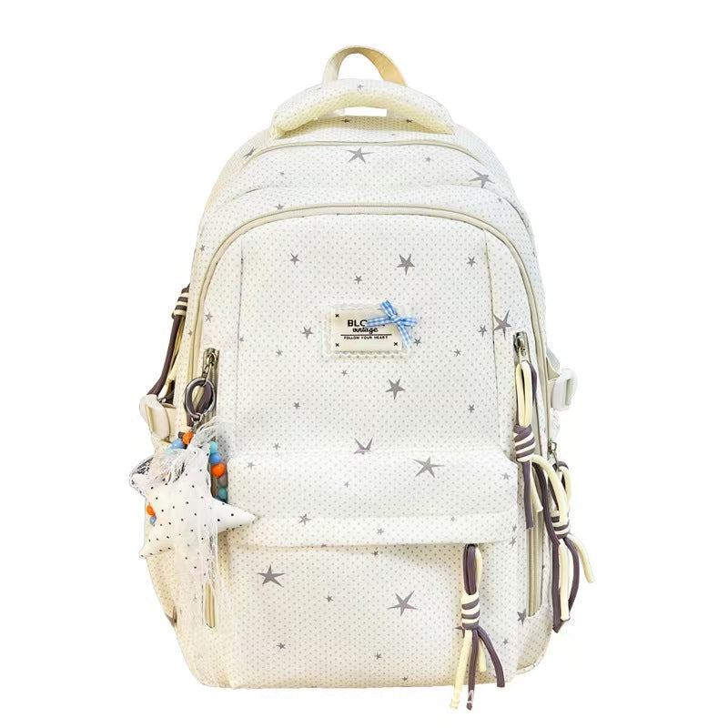 Star-Embellished Multi-Pocket Backpack Kalsten