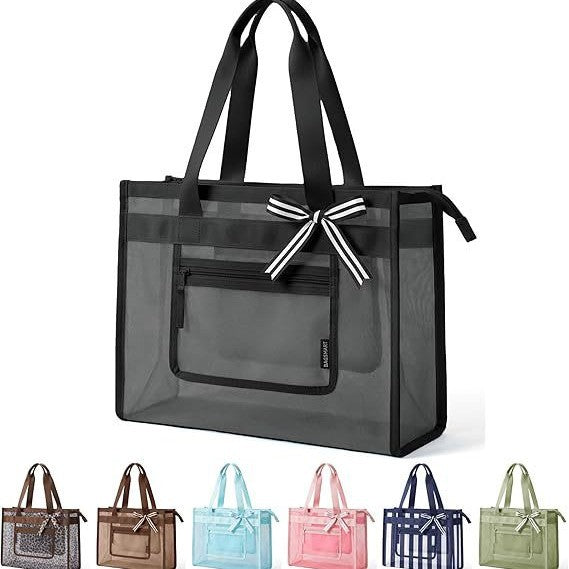 Transparent shopping bag with elegant details Kalsten