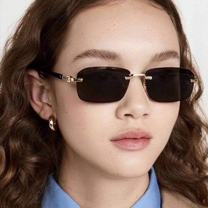 Women's sunglasses with elegant metal frame and stylish wood details Kalsten