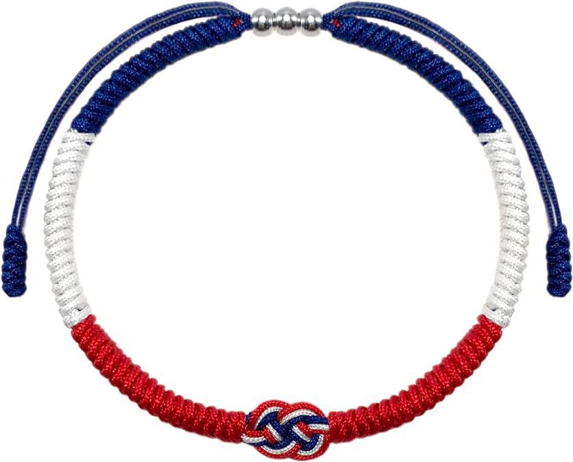 Unisex braided bracelet set made of cotton cords with adjustable sliding knots and star pendant Kalsten