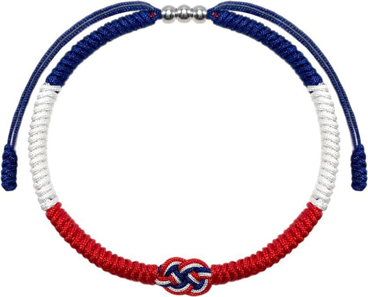 Unisex braided bracelet set made of cotton cords with adjustable sliding knots and star pendant Kalsten