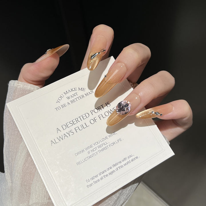 Glamorous Long Stiletto Press-On Nail Extensions Kalsten