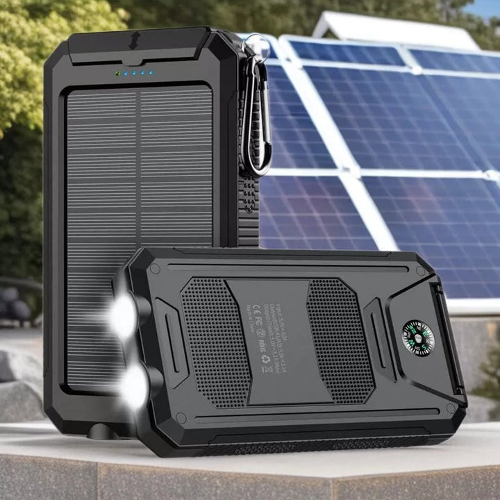 Solar-powered power bank with robust case and integrated LED lighting Kalsten