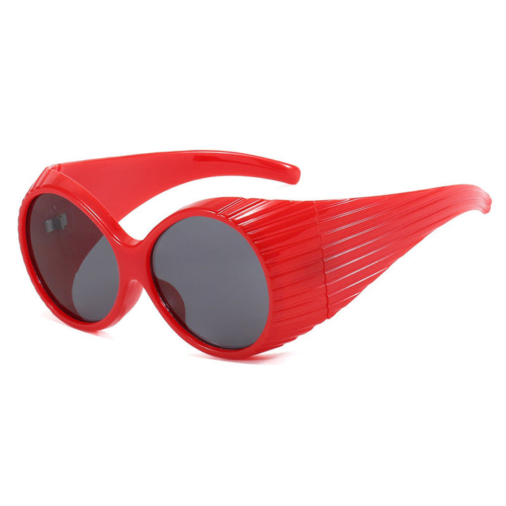 Women's extravagant sunglasses with curved frame Kalsten