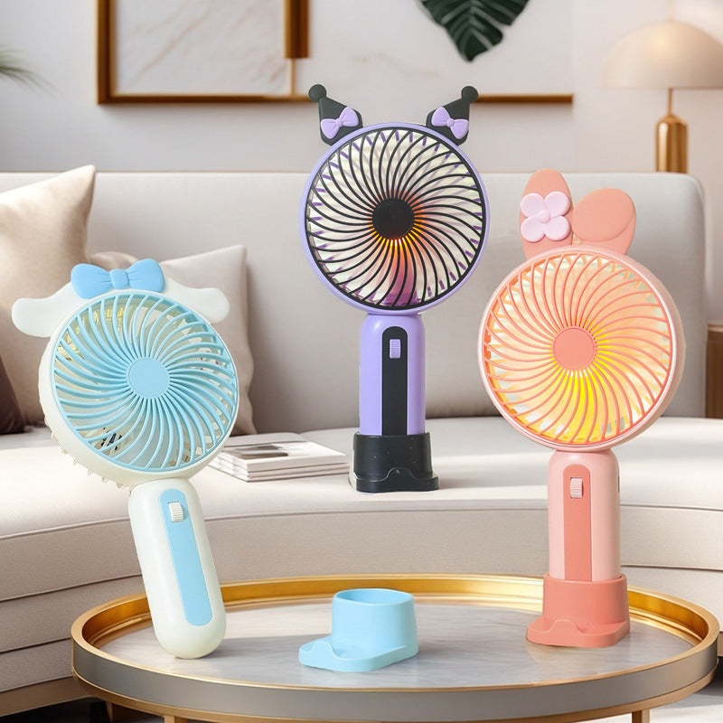 Ladies Portable Hand Fan with USB Connection and LED Lighting Kalsten