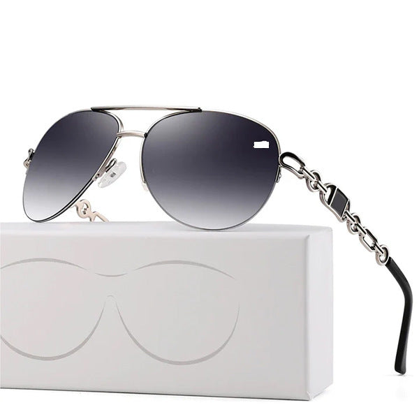 Women Aviator Sunglasses with Fashionable Chain Detail Kalsten
