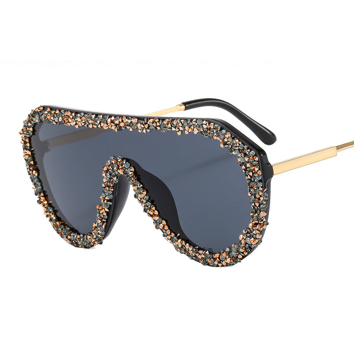 Women extravagant oversized sunglasses with glamour frame Kalsten