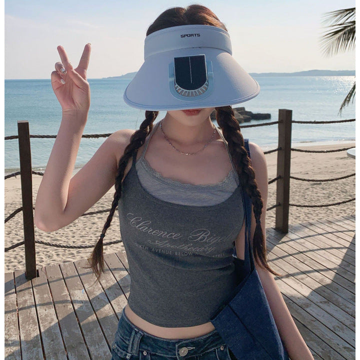 Adjustable sun visor for with integrated smartphone holder and UV protection Kalsten