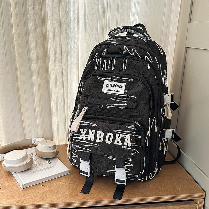 Multi-Functional Patterned School Backpack Kalsten