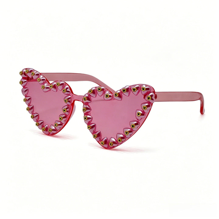 Women Heart-Shaped Sunglasses with Extravagant Jewelry Details Kalsten