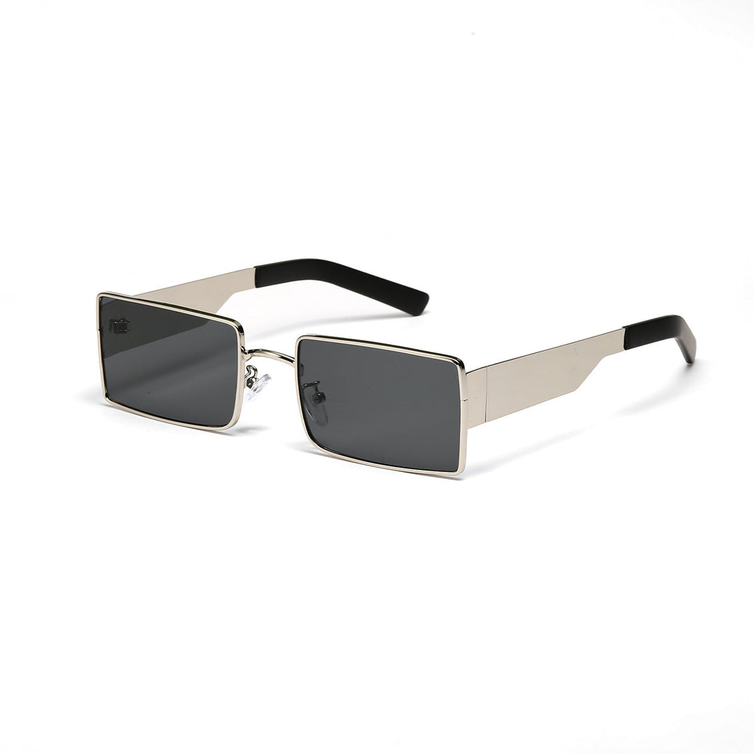 Ladies stylish rectangular sunglasses with modern metal frame Kalsten