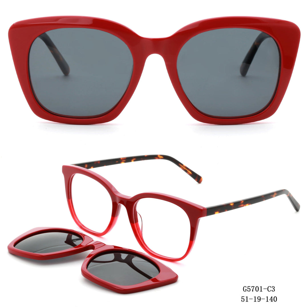 Ladies Retro-inspired sunglasses with detachable lenses Kalsten