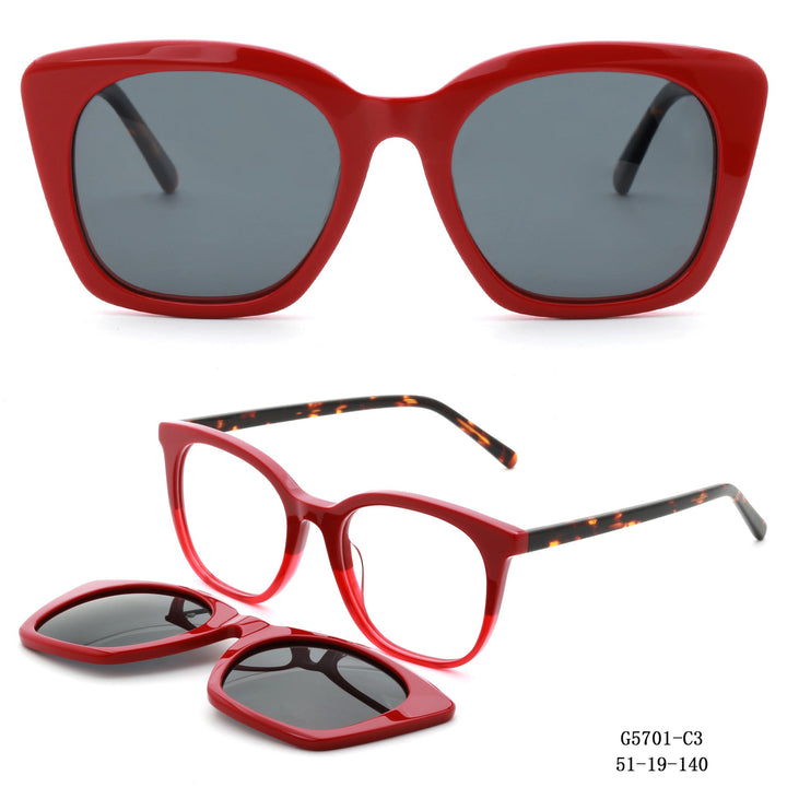 Ladies Retro-inspired sunglasses with detachable lenses Kalsten