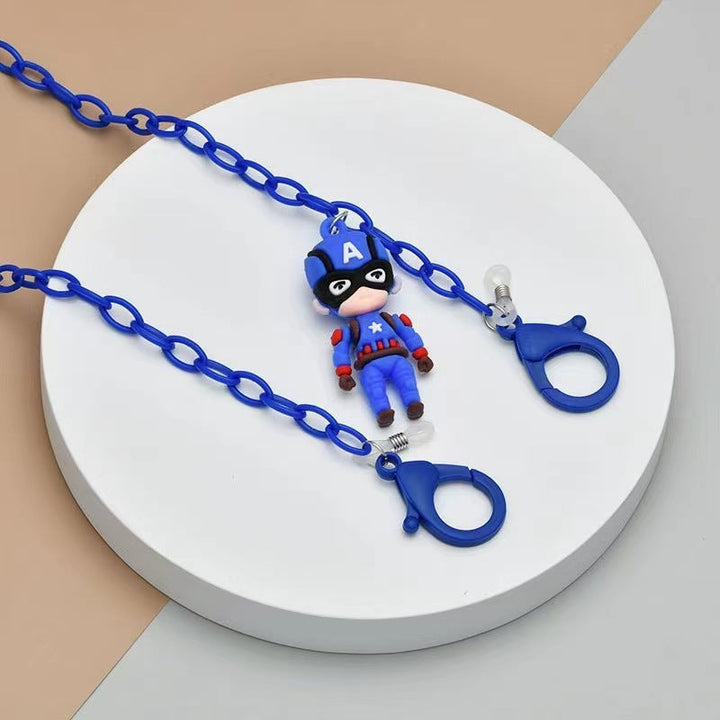Playful glasses holder chain with figure pendant Kalsten