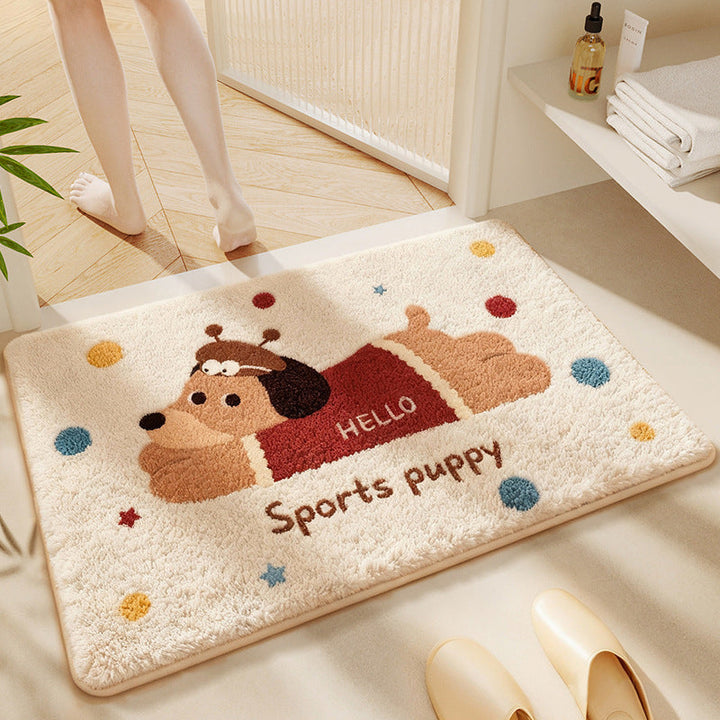 Cartoon Dog-themed Bath Rug Kalsten
